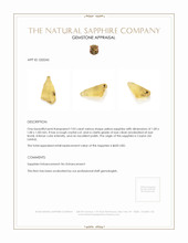 7.03 Ct. Yellow Sapphire Crystal from Ceylon (Sri Lanka) Appraisal