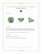 0.50 Ct. Green Sapphire from Madagascar Appraisal