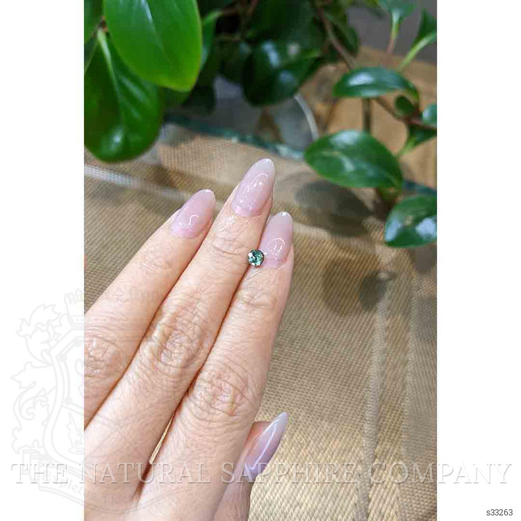 0.53 Ct. Bluish Green Sapphire from Madagascar