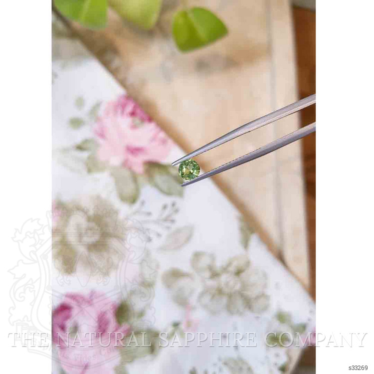 0.66 Ct. Yellowish Green Sapphire from Madagascar