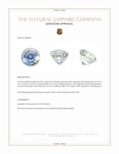0.64 Ct. Greenish Blue Sapphire from Madagascar Appraisal