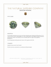 0.60 Ct. Yellowish Green Sapphire from Madagascar Appraisal