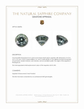 0.52 Ct. Bluish Green Sapphire from Madagascar Appraisal