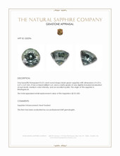 0.52 Ct. Bluish Green Sapphire from Madagascar Appraisal