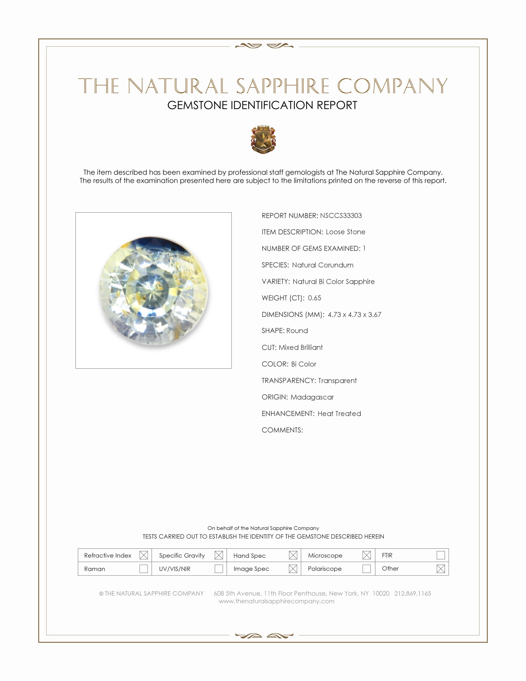 0.65 Ct. Bi Color Sapphire from Madagascar