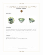 0.70 Ct. Green Sapphire from Madagascar Appraisal