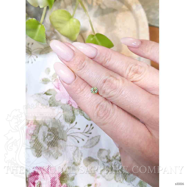 0.62 Ct. Greenish Yellow Sapphire from Madagascar