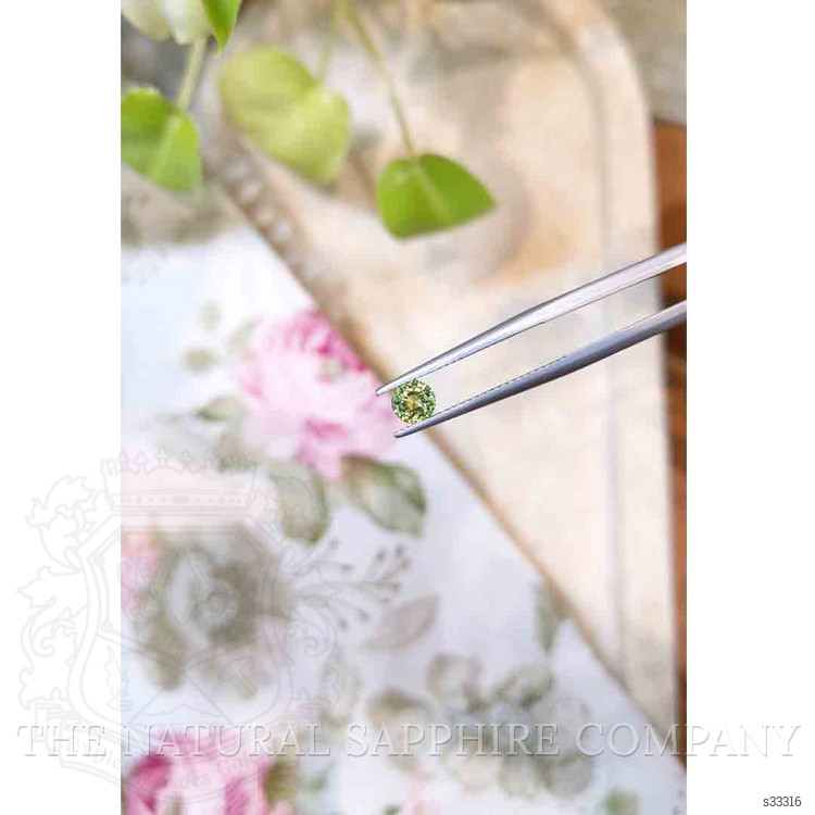 0.62 Ct. Greenish Yellow Sapphire from Madagascar