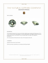 0.52 Ct. Yellowish Green Sapphire from Madagascar Appraisal