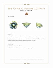0.66 Ct. Bluish Green Sapphire from Madagascar Appraisal