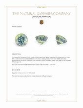 0.66 Ct. Bluish Green Sapphire from Madagascar Appraisal