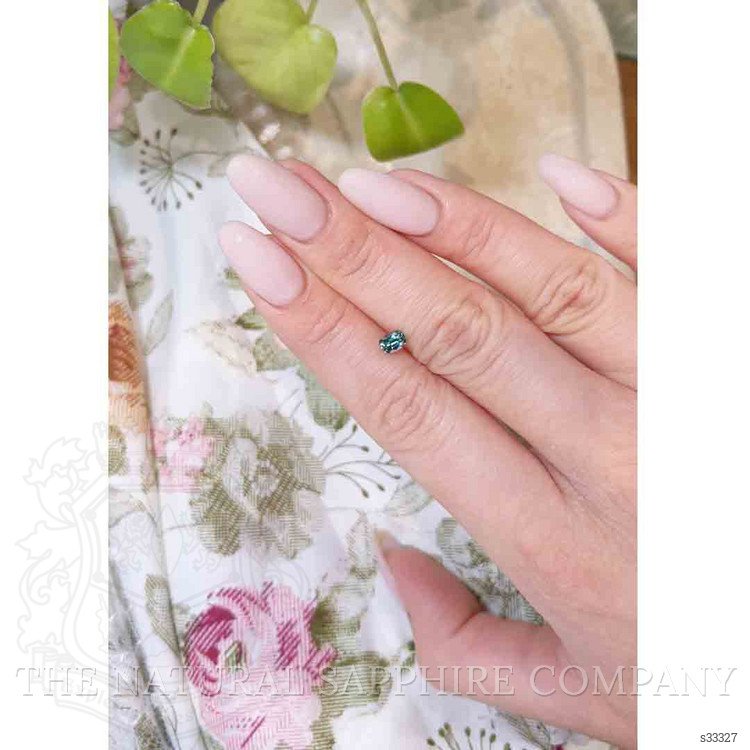 0.56 Ct. Greenish Blue Sapphire from Madagascar