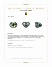 0.72 Ct. Green Sapphire from Madagascar Appraisal