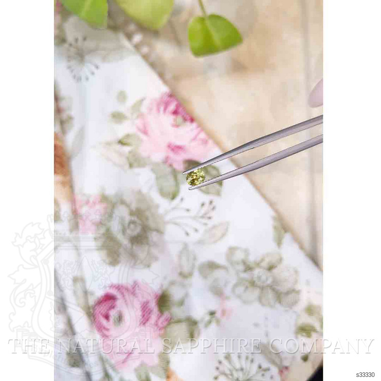 0.54 Ct. Greenish Yellow Sapphire from Madagascar