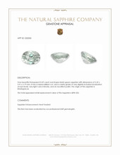 0.49 Ct. Bluish Green Sapphire from Madagascar Appraisal