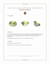 0.60 Ct. Yellowish Green Sapphire from Madagascar Appraisal