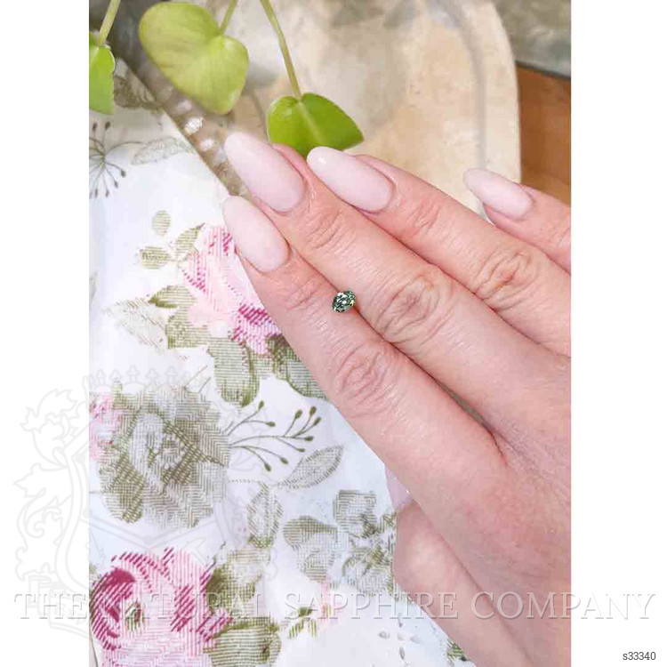 0.58 Ct. Bluish Green Sapphire from Madagascar