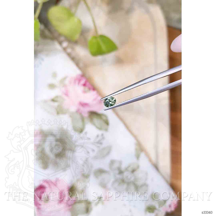 0.58 Ct. Bluish Green Sapphire from Madagascar