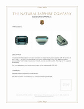 1.22 Ct. Bluish Green Sapphire from Tanzania Appraisal