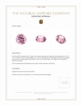 0.64 Ct. Purplish Pink Sapphire from Ceylon (Sri Lanka) Appraisal