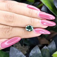 2.80 Ct. Green Sapphire from Madagascar Life Style