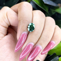 2.80 Ct. Green Sapphire from Madagascar Life Style