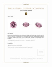 0.65 Ct. Purplish Pink Sapphire from Ceylon (Sri Lanka) Appraisal
