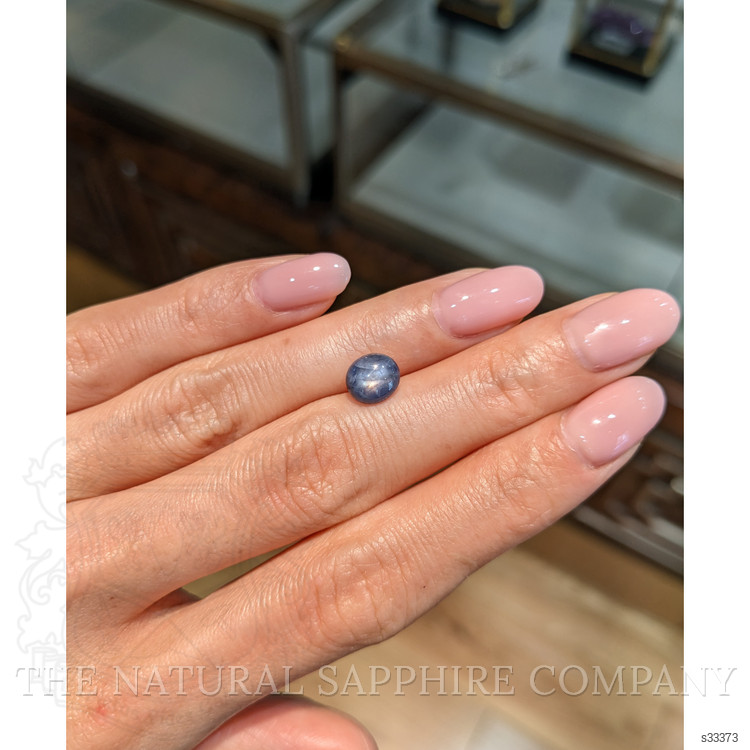 2.33 Ct. Bluish Grey Star Sapphire from Burma (Myanmar)