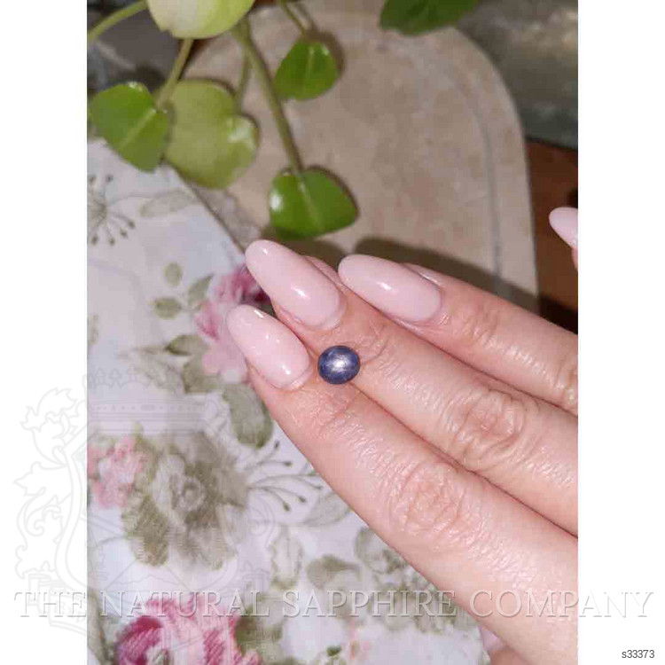 2.33 Ct. Bluish Grey Star Sapphire from Burma (Myanmar)