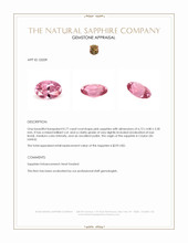 0.77 Ct. Pink Sapphire from Ceylon (Sri Lanka) Appraisal