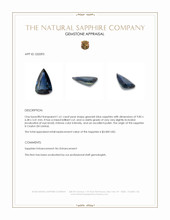1.61 Ct. Greenish Blue Sapphire from Ceylon (Sri Lanka) Appraisal