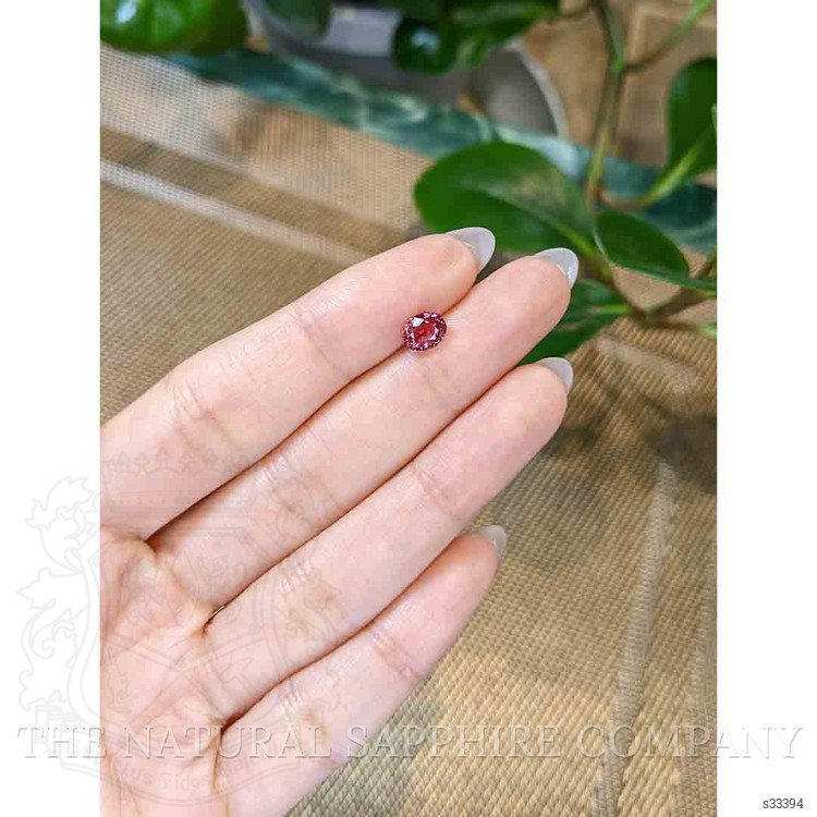 1.27 Ct. Reddish Pink Sapphire from Ceylon (Sri Lanka)