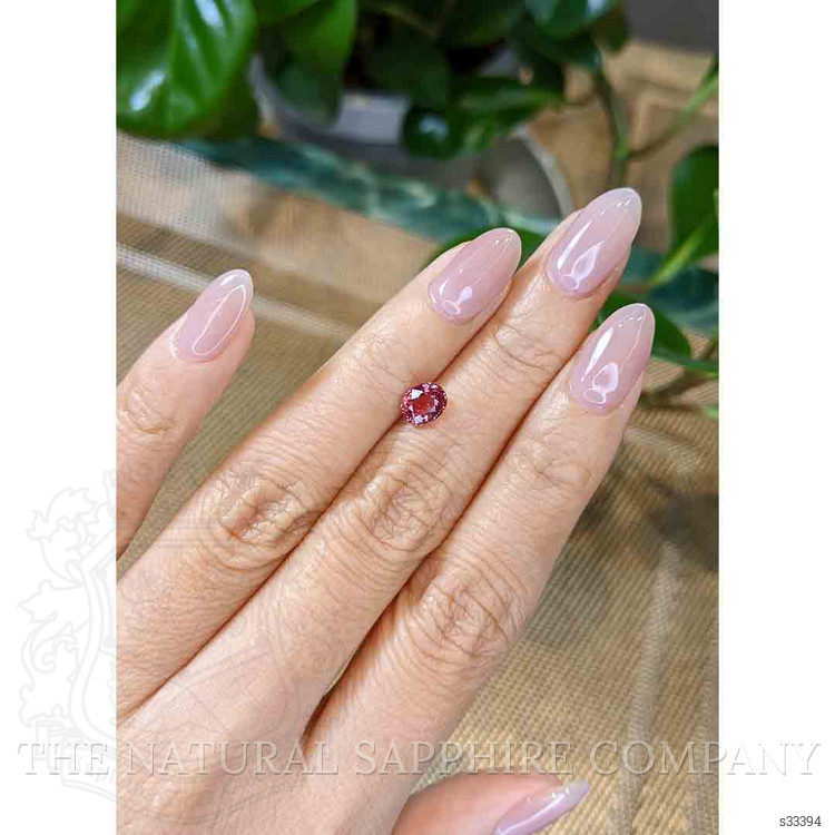 1.27 Ct. Reddish Pink Sapphire from Ceylon (Sri Lanka)