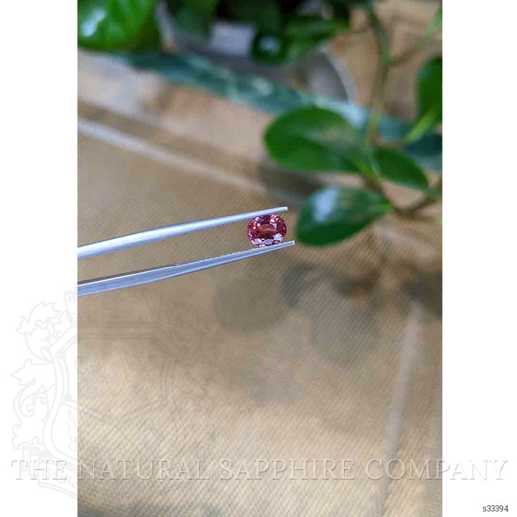 1.27 Ct. Reddish Pink Sapphire from Ceylon (Sri Lanka)