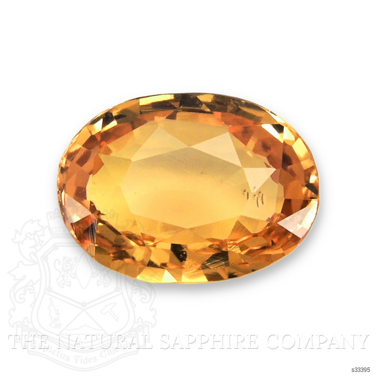 1.05 Ct. Orangish Yellow Sapphire from Ceylon (Sri Lanka)