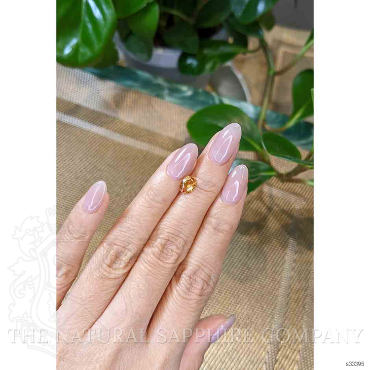 1.05 Ct. Orangish Yellow Sapphire from Ceylon (Sri Lanka)