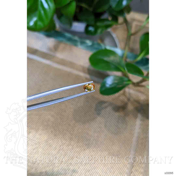 1.05 Ct. Orangish Yellow Sapphire from Ceylon (Sri Lanka)