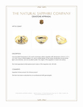 2.20 Ct. Yellow Sapphire from Ceylon (Sri Lanka) Appraisal