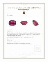 3.27 Ct. Purplish Pink Sapphire from Ceylon (Sri Lanka) Appraisal