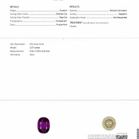 3.27 Ct. Purplish Pink Sapphire from Ceylon (Sri Lanka) Scan Report