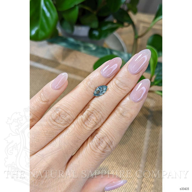 1.44 Ct. Greenish Blue Sapphire from Montana