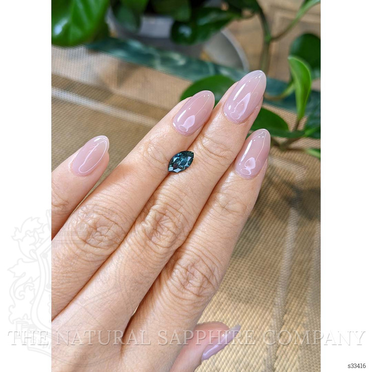 1.23 Ct. Greenish Blue Sapphire from Montana