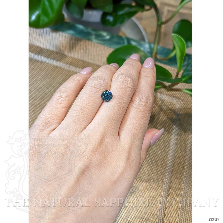 1.56 Ct. Greenish Blue Sapphire from Montana