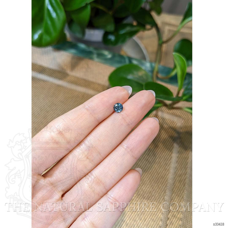 0.68 Ct. Greenish Blue Sapphire from Montana