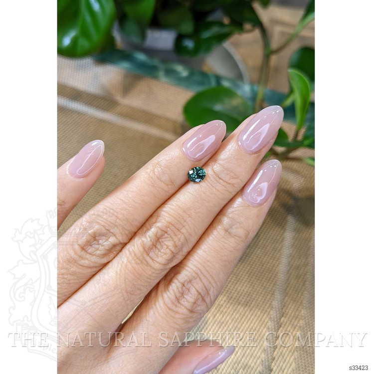 0.68 Ct. Bluish Green Sapphire from Montana