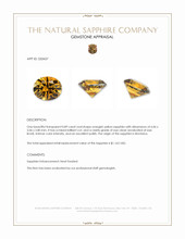 0.89 Ct. Orangish Yellow Sapphire from Montana Appraisal