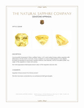 4.29 Ct. Yellow Sapphire from Ceylon (Sri Lanka) Appraisal