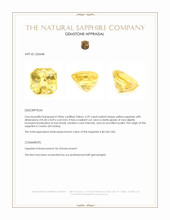 4.29 Ct. Yellow Sapphire from Ceylon (Sri Lanka) Appraisal