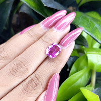 3.51 Ct. Pinkish Purple Sapphire from Madagascar Life Style