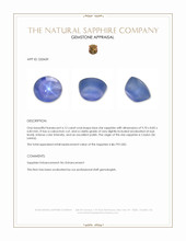 6.12 Ct. Blue Star Sapphire from Ceylon (Sri Lanka) Appraisal